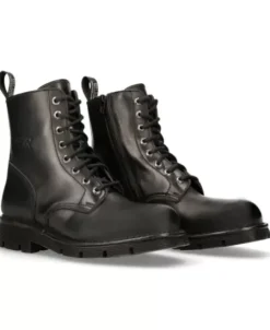 Outlet New Rock Anke Boot Back Paning With ace -Newii084-1