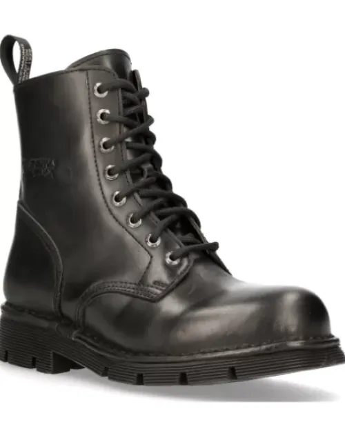 Outlet New Rock Anke Boot Back Paning With ace -Newii084-1