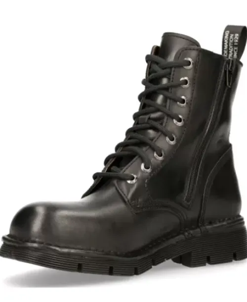 Outlet New Rock Anke Boot Back Paning With ace -Newii084-1