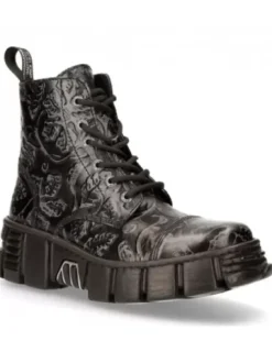 New New Rock Anke Boot Back Tower  -Wa005-V39