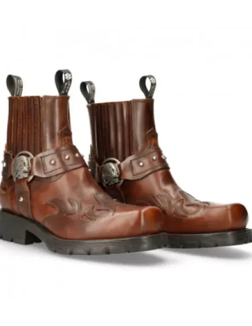 New New Rock Anke Boot otorcyce -7637-C1
