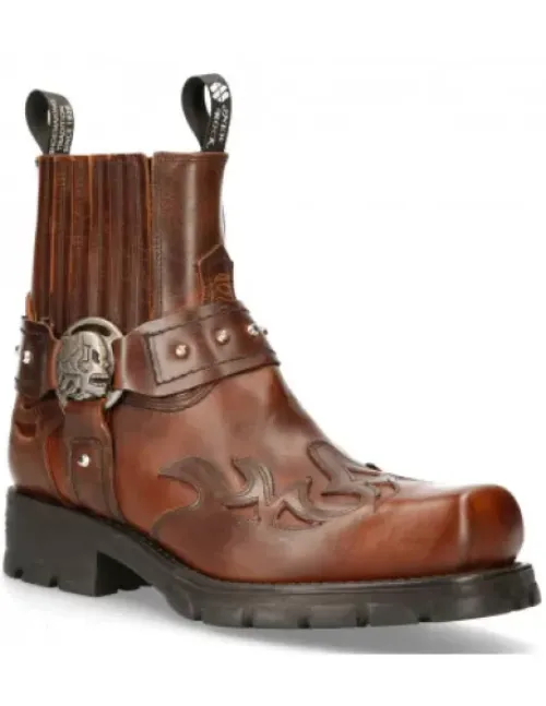 New New Rock Anke Boot otorcyce -7637-C1