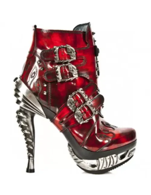 Sale New Rock Anke Boot Punk -ag005-C3