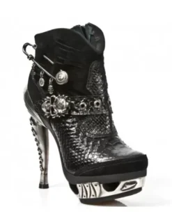 Discount New Rock Anke Boot Punk -ag032-C2