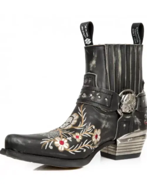 New New Rock Anke Boot Wet -Wt046-C2