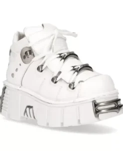 Sale New Rock Anke Boot White Tower With ace -106N-18