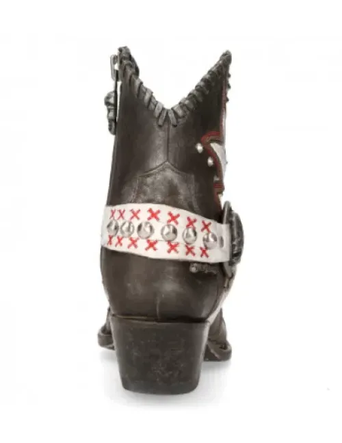 Clearance New Rock Anke Boot Back uea -Wt004-2