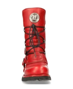 Clearance New Rock Boot Red Paning With ace -1473-12