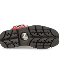 Clearance New Rock Boot Red Paning With ace -1473-12