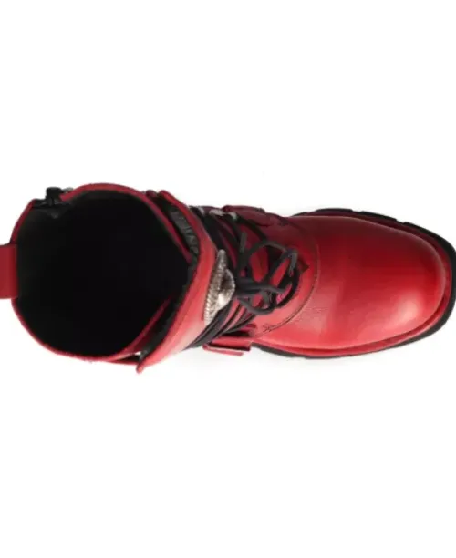 Clearance New Rock Boot Red Paning With ace -1473-12