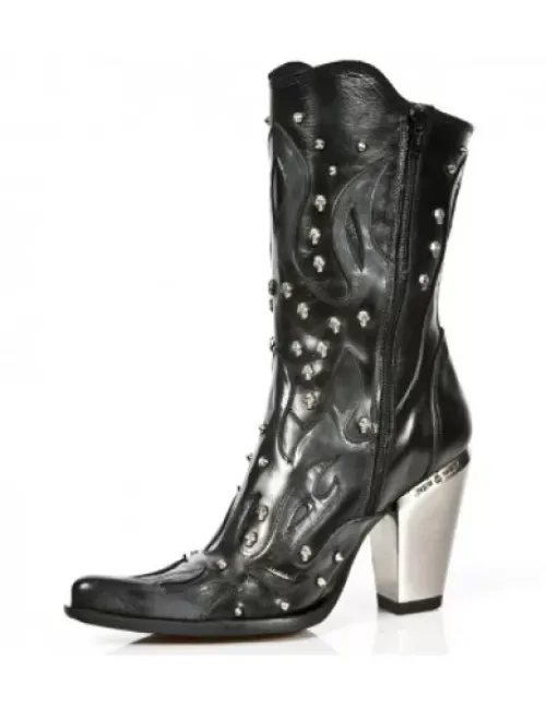 New New Rock Boot Bu -7985-C2