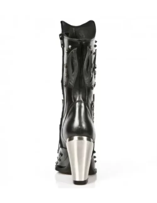 New New Rock Boot Bu -7985-C2