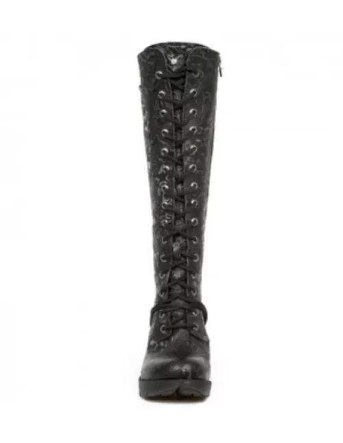 Discount New Rock High Boot Trai -Tr005-C2